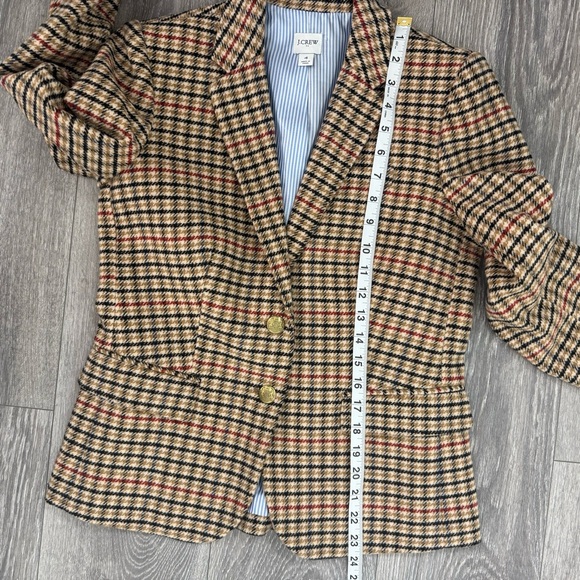 J.Crew Herringbone Wool Blend Schoolboy Blazer Size 4 Classic Tailored Jacket - Picture 12 of 14